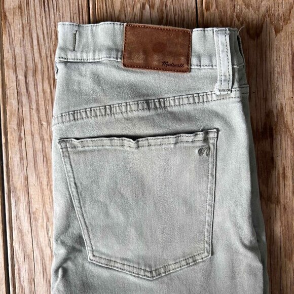 Madewell Women's 9" High Riser Skinny Green Jeans Size 28 Hipster - Picture 7 of 10